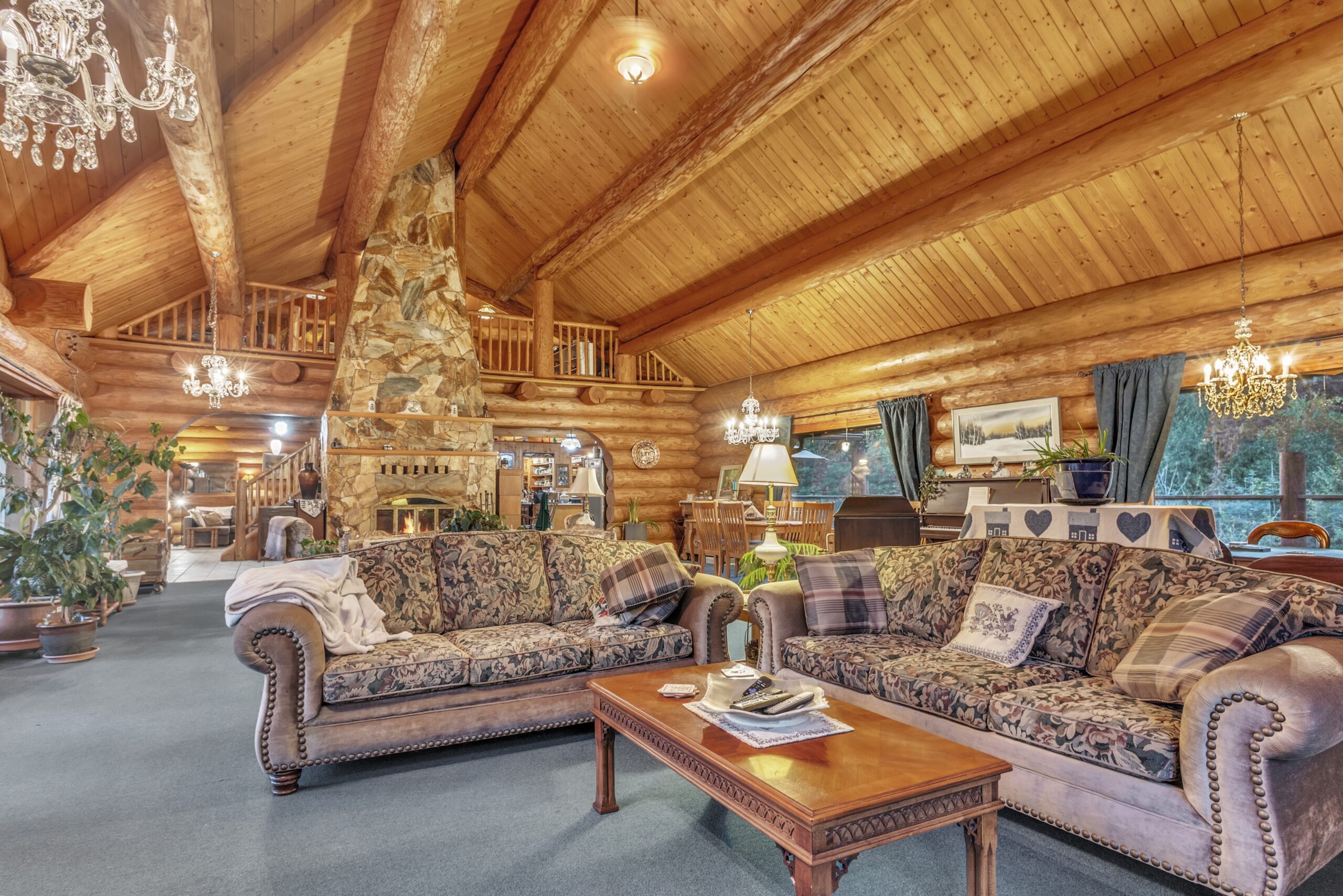 log home interior